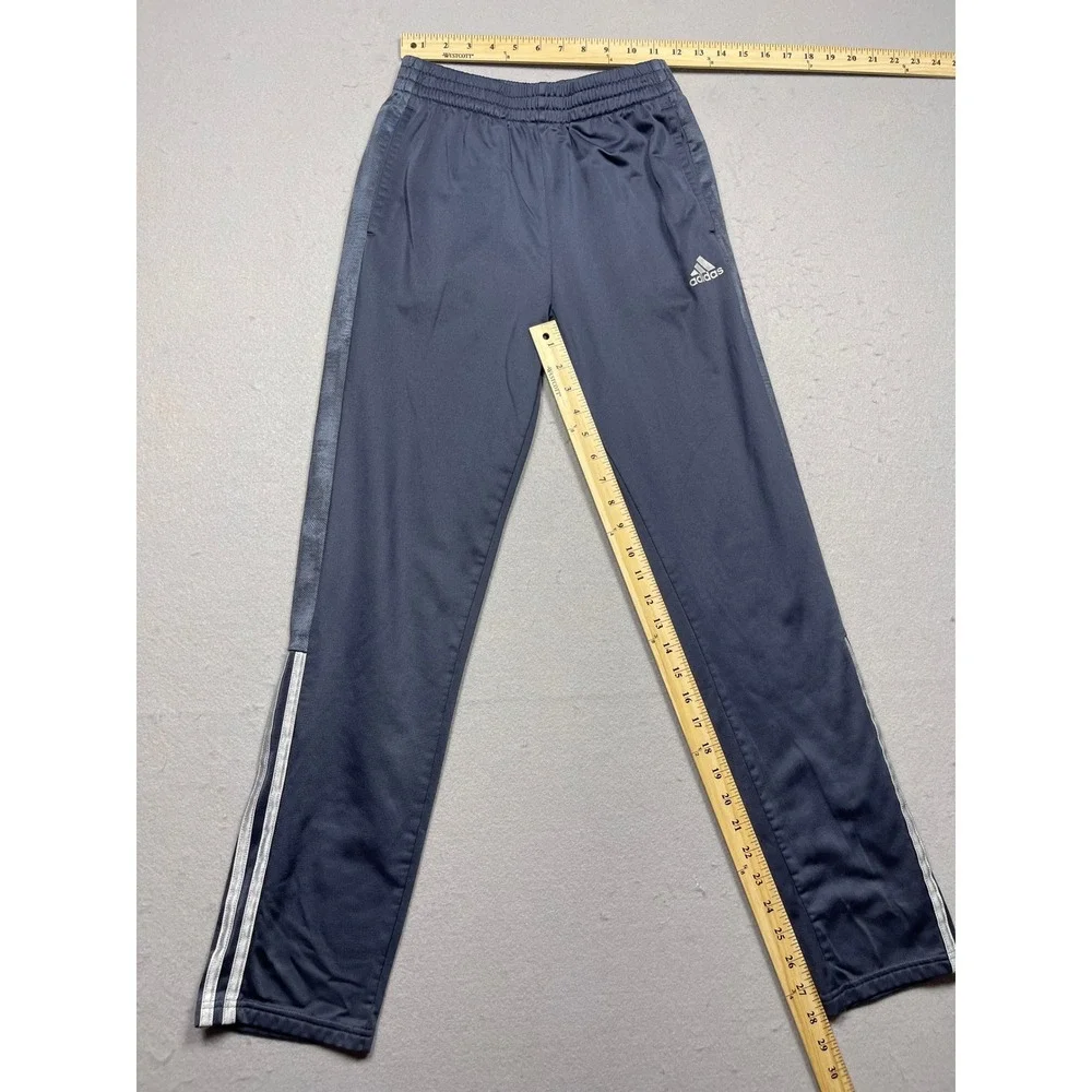 Adidas Mens Track Pants Navy Blue Athletic Joggers Training Sweatpants Striped